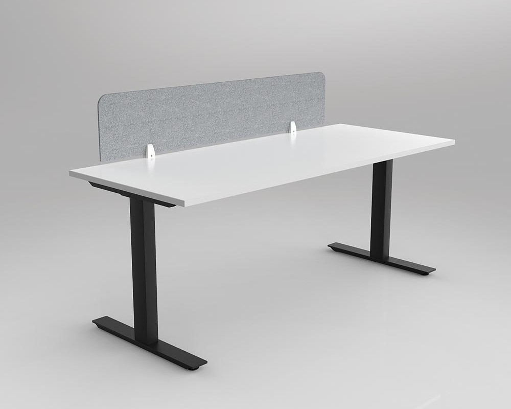 Agile Fixed Height Desk with Acoustic Screen